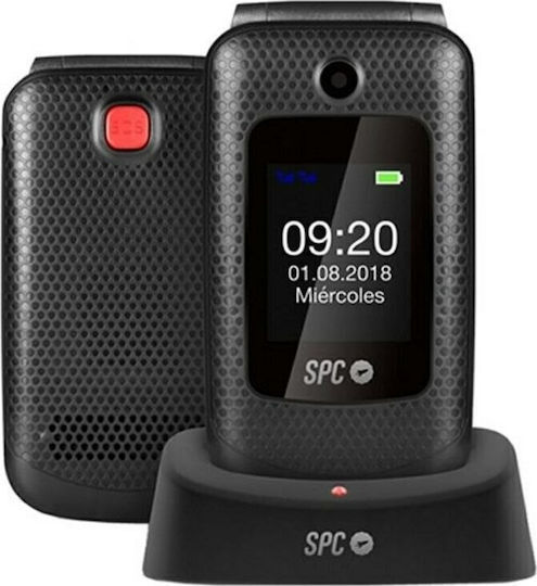SPC Goliath Dual SIM Mobile with Large Buttons (English Menu) Black view 1