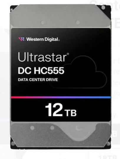 Western Digital Ultrastar HC555 12TB HDD Hard Drive 3.5" SATA III with 512MB Cache for Server / Recorder 0B48720