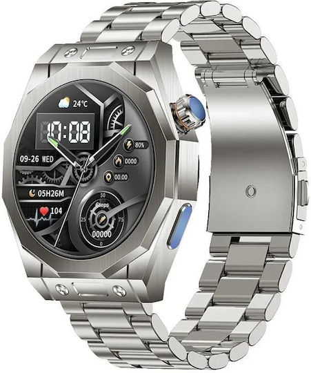 Z83 Max 49mm Smartwatch with Heart Rate Monitor (Silver)