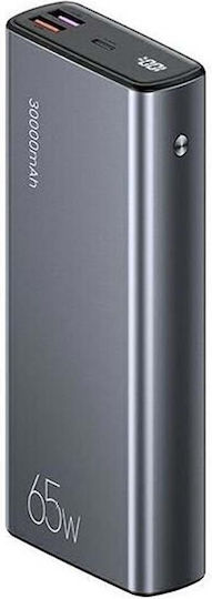 Usams PB68 Power Bank 30000mAh 65W with 2 USB-A Ports and USB-C Port Quick Charge 3.0 Black vue 4