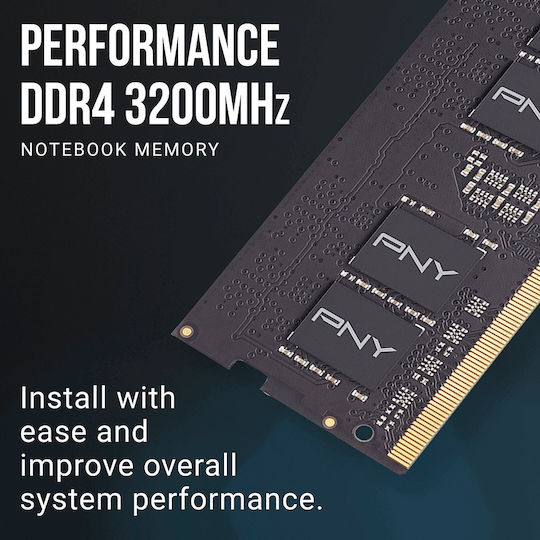 PNY Performance 8GB DDR4 RAM with 3200 Speed for Laptop (MN8GSD43200-TB) vista 3