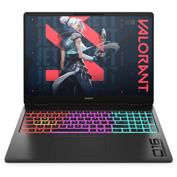 HP Omen 16 16" IPS QHD+ 240Hz (Ryzen AI 300 Series-9 HX 375/16GB/1TB SSD/GeForce RTX 5070/No OS) Shadow Black (International English Keyboard) view 1
