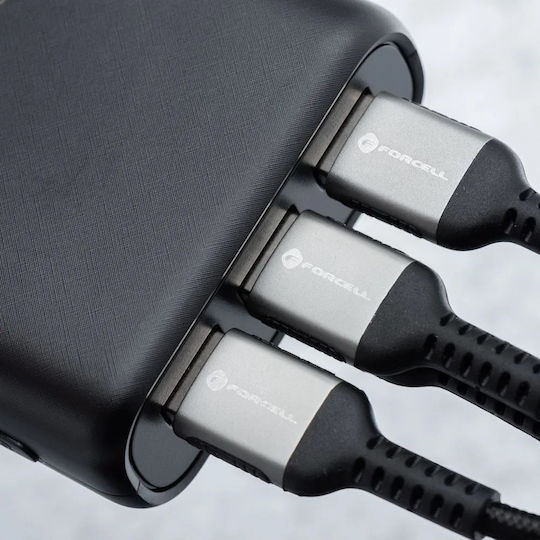 Forcell P20K2 Power Bank 20000mAh 22.5W with 3 USB-A Ports and USB-C Port Power Delivery / Quick Charge 3.0 Black vista 4