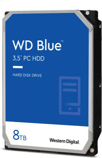 Western Digital Blue 8TB HDD Hard Drive 3.5" SATA III 5700rpm with 256MB Cache for Desktop WD80EAAZ