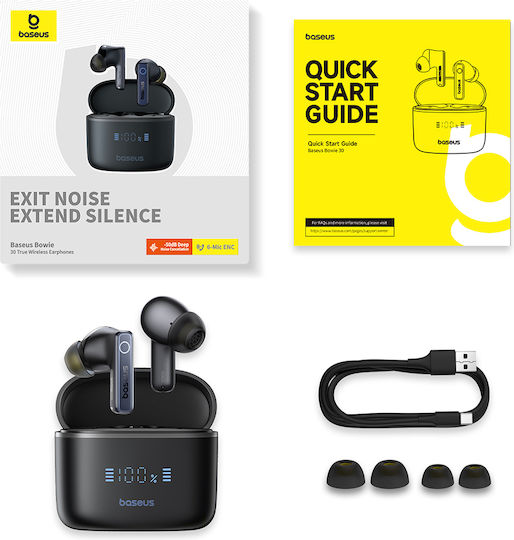 Baseus Bowie 30 In-ear Bluetooth Handsfree Earphones with Sweat Resistance and Charging Case Black view 5