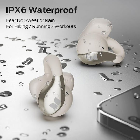 Monster AC225 Open Ear Bluetooth Handsfree Headphones with Sweat Resistance and Charging Case White view 2