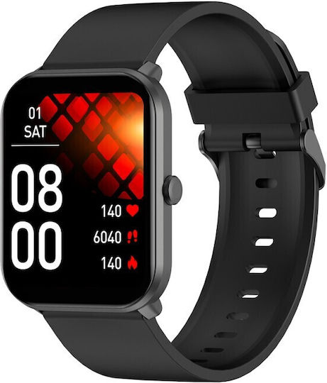 MaxCom FW36 Aurum SE Smartwatch with Heart Rate Monitor (Black)