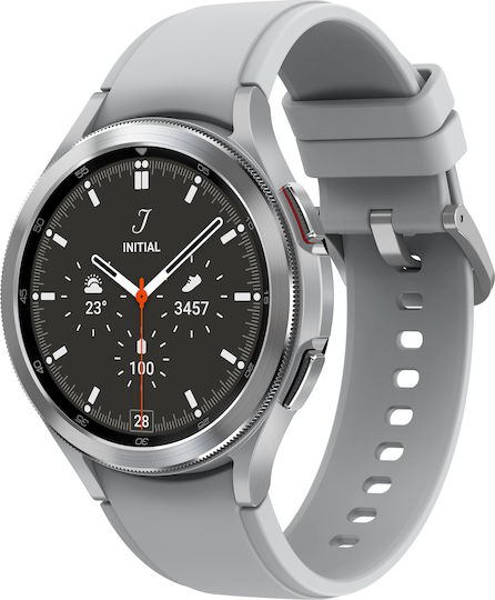Samsung Galaxy Watch4 Classic 4G Stainless Steel 46mm Waterproof with eSIM and Heart Rate Monitor (Silver) view 3