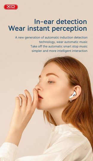 XO EV51 5th Generation In-ear Bluetooth Handsfree Earphones with Charging Case White view 2