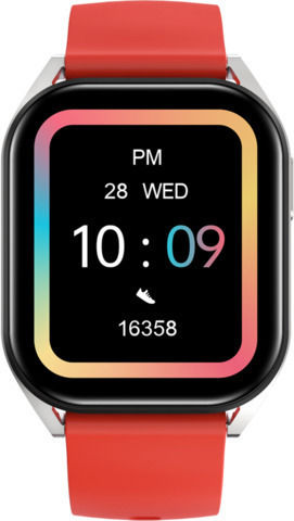 Canyon SW-58 Aluminium Waterproof Smartwatch with Heart Rate Monitor (Silver Red) view 2