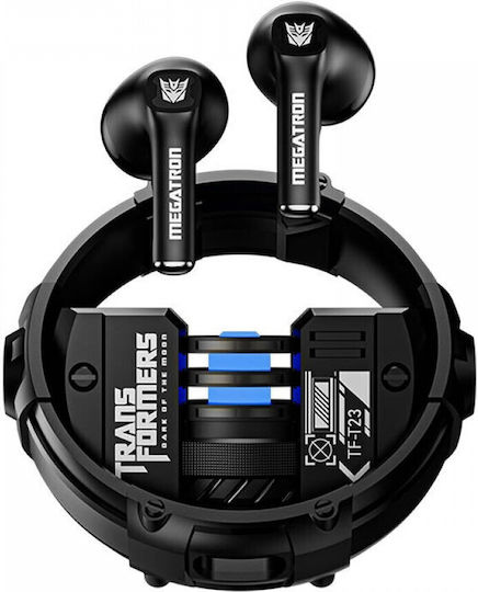 The Transformers TF-T23 In-ear Bluetooth Handsfree Earphones with Charging Case Black view 1