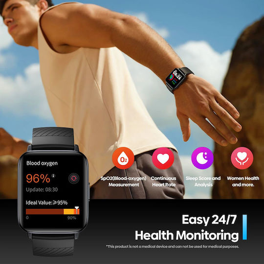 Zeblaze Swim Waterproof Smartwatch with Heart Rate Monitor (Graphite Black) view 5