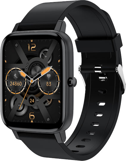 Vogue Mensa 43mm Smartwatch with Heart Rate Monitor (Black) view 2
