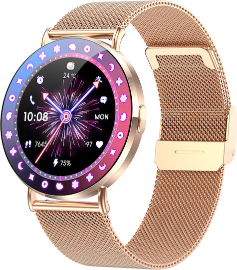 iSEN KM88 46mm Smartwatch with Heart Rate Monitor (Gold) view 8