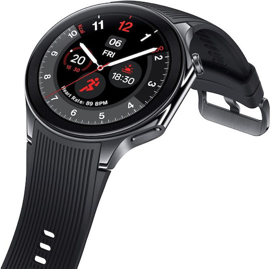 OnePlus Watch 2 Stainless Steel 47mm Waterproof with Heart Rate Monitor (Black Steel) view 5
