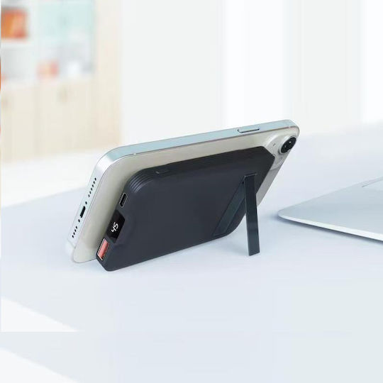 ET-W1P MagSafe Power Bank 10000mAh 15W with USB-A Port and USB-C Port Black view 3