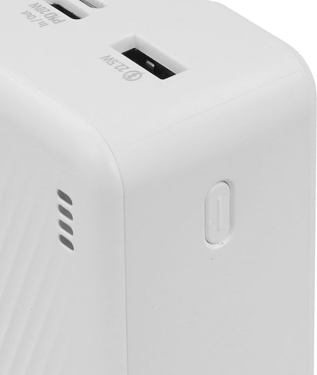 Borofone BJ57B Power Bank 30000mAh 22.5W with 2 USB-A Ports and USB-C Port White view 5