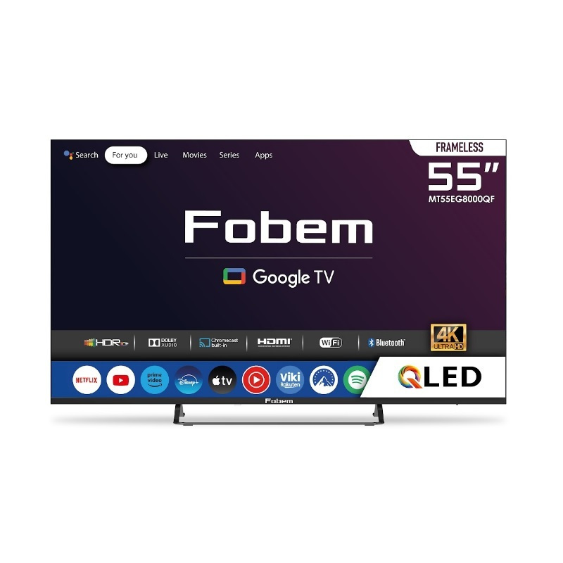 Fobem Smart TV 55 Inch 4K Ultra HD QLED MT55EG8000QF HDR 2022 view 1