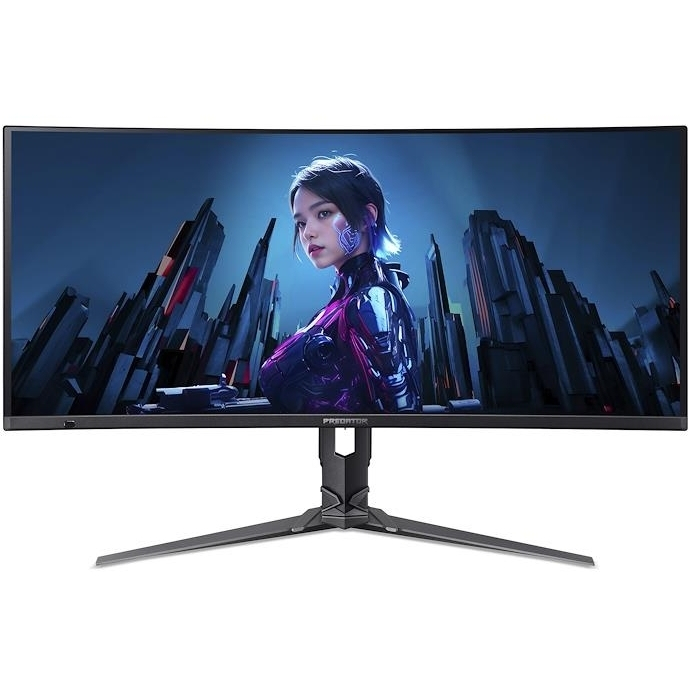 Acer UM.CXXEE.501 Ultrawide QD-OLED Curved Monitor 34" QHD 3440x1440 view 1