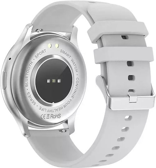 Nubi HK89 Smartwatch with Heart Rate Monitor (Silver) view 3