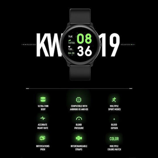 SPM KW19 Smartwatch with Heart Rate Monitor (Pink) vue 5