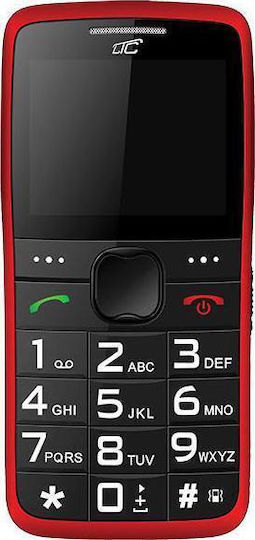 MaxCom MOB20 Single SIM Mobile with Large Buttons Red view 1