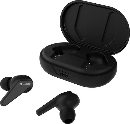 Sandberg Touch Pro In-ear Bluetooth Handsfree Earphones with Charging Case Black view 1