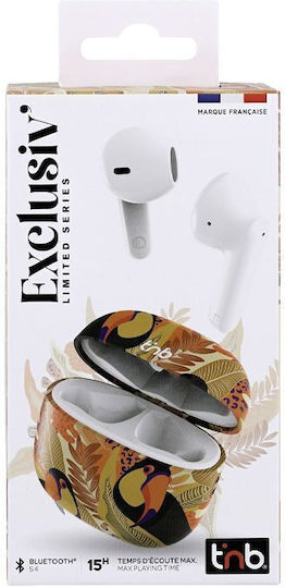T'nB In-ear Bluetooth Handsfree Earphones with Charging Case Yellow Orange view 4