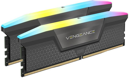Corsair Vengeance RGB DDR5 96GB RAM with 2x48GB Modules and Speed 7000 for Desktop CMH64GX5M2B7000C40