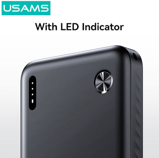 Usams CD253 Power Bank 10000mAh 10W with 2 USB-A Ports Black view 2