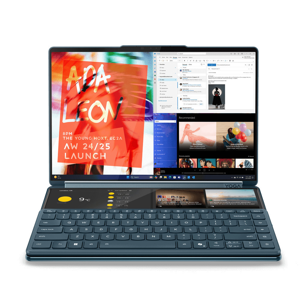 Lenovo Yoga Book 9 14IAH10 14" OLED Touchscreen 120Hz (Ultra 7-255H/32GB/1TB SSD/W11 Home) Lenovo YOGA 14-inch Sleeve Tidal Teal (GR Keyboard) vista 2