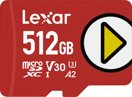 Lexar Play microSDXC 512GB Class 10 U3 V30 A2 UHS-I view 1