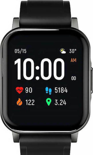 Haylou LS02 48mm Waterproof Smartwatch with Heart Rate Monitor (Black)