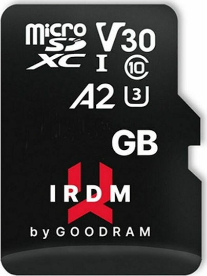 GoodRAM IRDM M2AA A2 microSDXC 128GB U3 V30 A2 UHS-I 170MB/s Memory Card with Adapter view 1