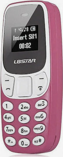 L8STAR BM10 Mini Dual SIM Mobile with Buttons Pink view 5