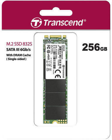 Transcend 832s SSD 256GB M.2 with SATA III Connection view 3