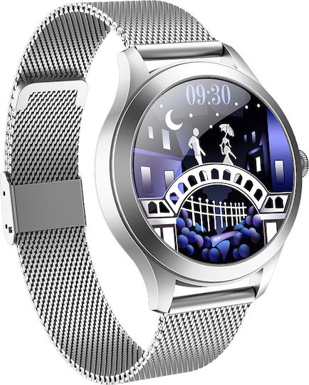 KW10 Pro 42mm Smartwatch with Heart Rate Monitor (Silver)