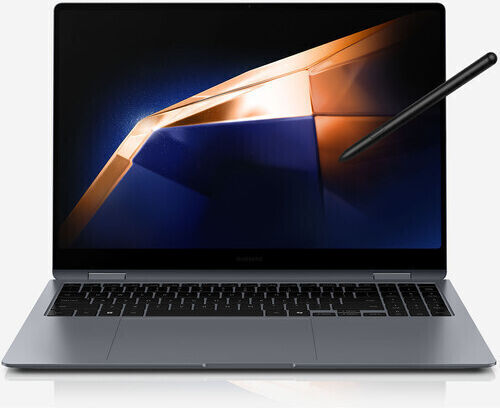 Samsung Galaxy Book4 Pro 360 16" OLED Touchscreen 120Hz (Ultra 7-155H/16GB/1TB SSD/W11 Pro) Moonstone Gray (US Keyboard) vue 2