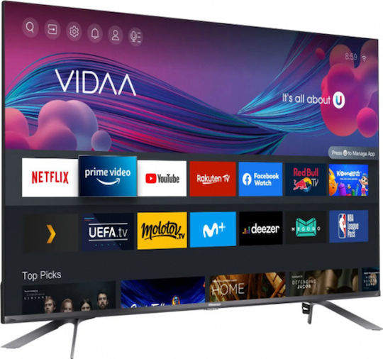 Hisense Smart Television 55" 4K UHD QLED 55E76GQTUK HDR (2021) view 3