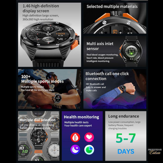 Ceas HT8 Pro Smartwatch (Black) view 6