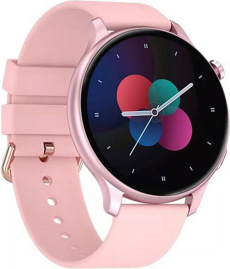 Viva Pink Smartwatch Idealstore Full Hd 1.28 Inch Screen 240x240 Resolution Blood Pressure Heart Rate Monitoring Ip67 Water Resistant Bluetooth Call Message Handling Multi-sport Mode Android Ios Operating System view 1