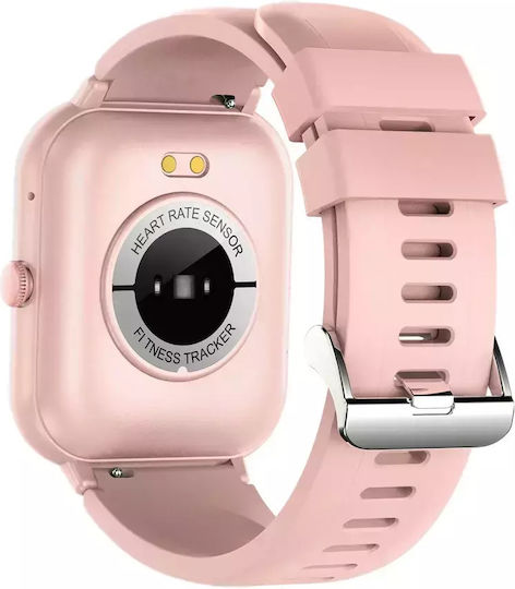 Nubi Zl54 Smart Watch Bluetooth Call Pulse Heart Rate Monitoring Sleep Oxygen Level Notifications Pink view 3