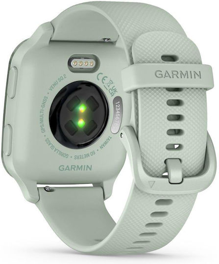 Garmin Venu Sq 2 Aluminium 40mm Waterproof Smartwatch with Heart Rate Monitor (Metallic Mint Aluminium Bezel with Cool Mint Case and Silicone Band) view 6
