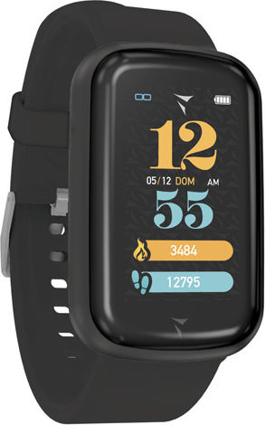 Techmade Steps Smartwatch with Heart Rate Monitor (Black) view 3