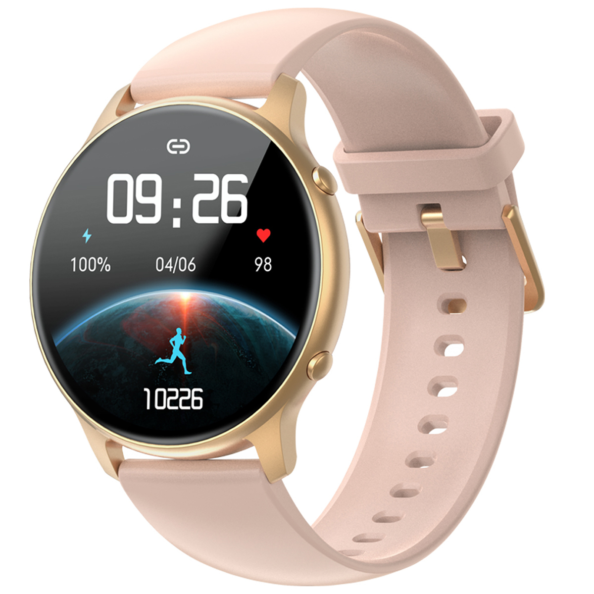 ISP LikeSmart eXtremeFiT Pro Aluminium Smartwatch with Heart Rate Monitor (Pink Gold) view 5