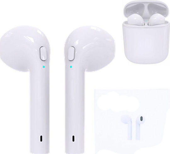 TWS i9 Earbud Bluetooth Handsfree Earphones with Charging Case White view 2