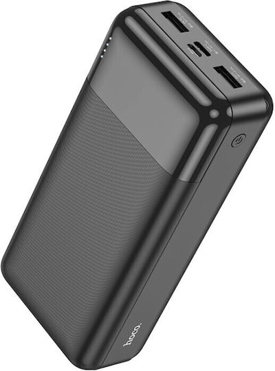 Hoco J72B Easy Travel Power Bank 30000mAh 22.5W with 2 USB-A Ports Black
