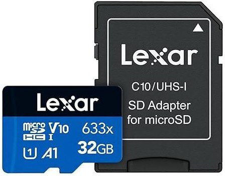 Lexar microSDXC 32GB U1 V10 A1 UHS-I 100MB/s Memory Card with Adapter