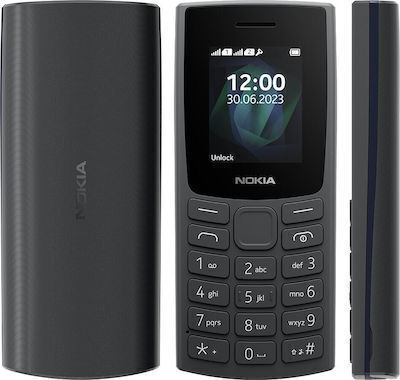 Nokia 105 4G Dual SIM Mobile with Buttons (Greek Menu) Charcoal view 5