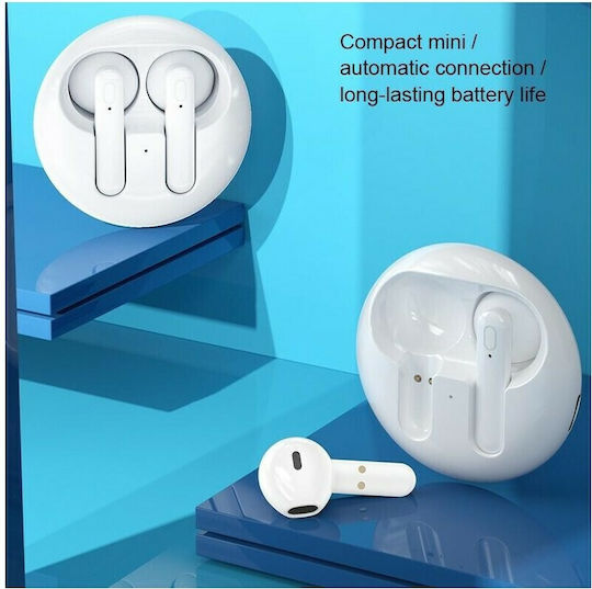 WK TWS V31 Earbud Bluetooth Handsfree Earphones with Charging Case White view 4